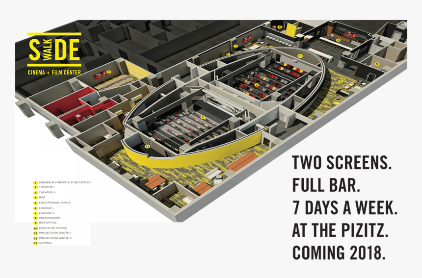 Sidewalk Film Center And Cinema, Birmingham, Al - Scale Model, HD Png Download