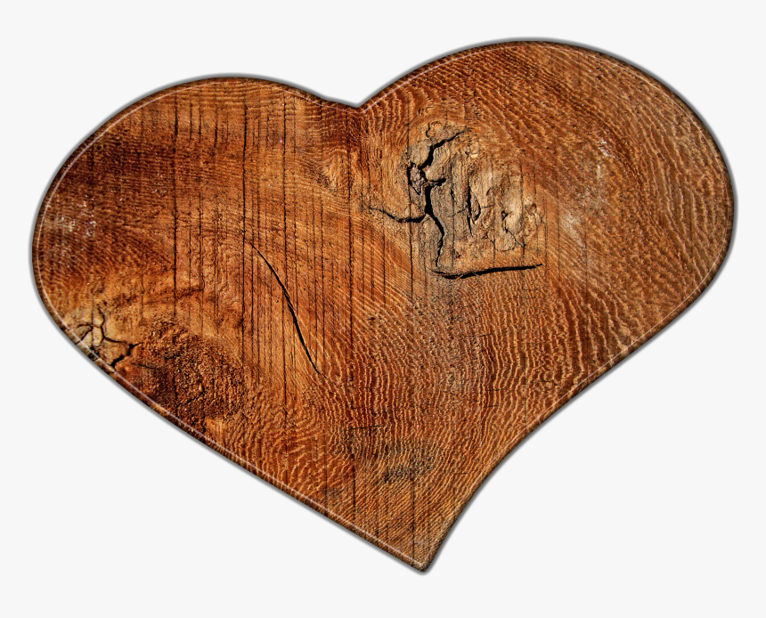 Wooden Heart Png, Transparent Png