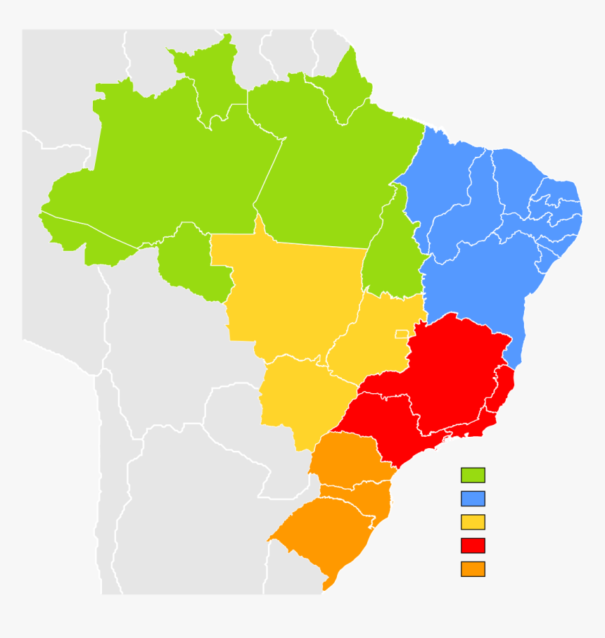 Regions Of Brazil, HD Png Download