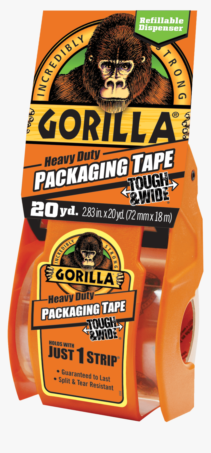 Gorilla Heavy Duty Packaging Tape Tough & Wide - Animal, HD Png Download