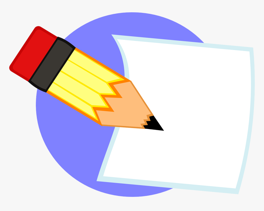Escribir, Lápiz, De Papel, En Blanco, Proyecto - Paper And Pencil Clip Art, HD Png Download