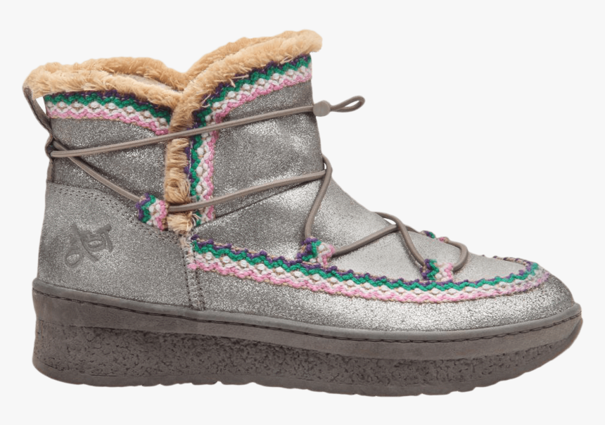 Womens Cold Weather Boot Terreno In Grey Silver Side - Snow Boot, HD Png Download