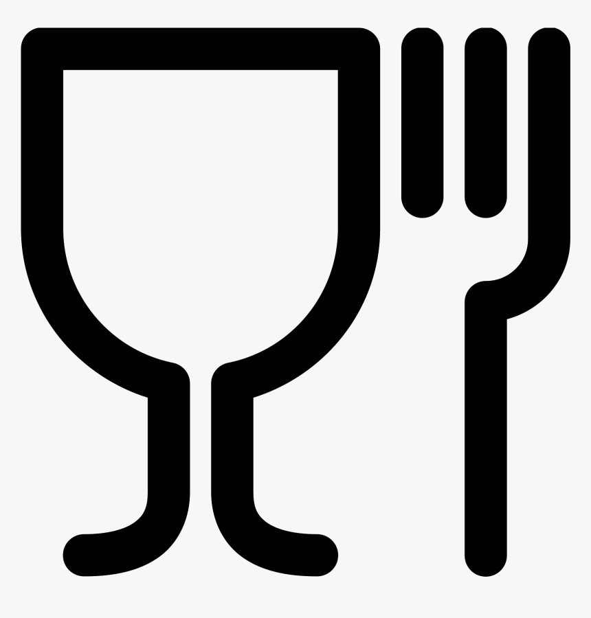 Food Icon Png Food Dinner Plate Clip Art Black And - Иконка Еда Png, Transparent Png
