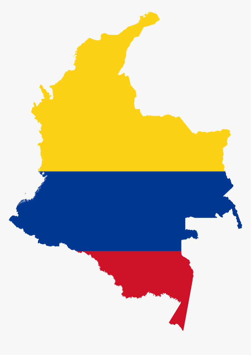 Colombia Map Png - Colombia Flag Map, Transparent Png