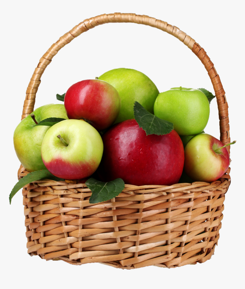 Basket Of Apples Png, Transparent Png