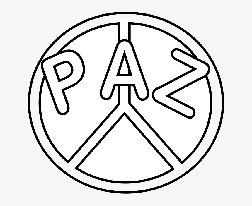 Simbolo De La Paz Colorear, HD Png Download