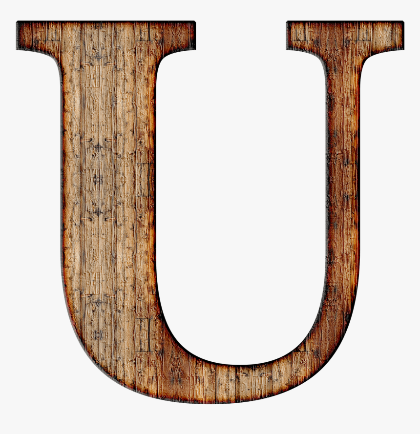 Wooden Capital Letter U - Letter U Wooden Png, Transparent Png