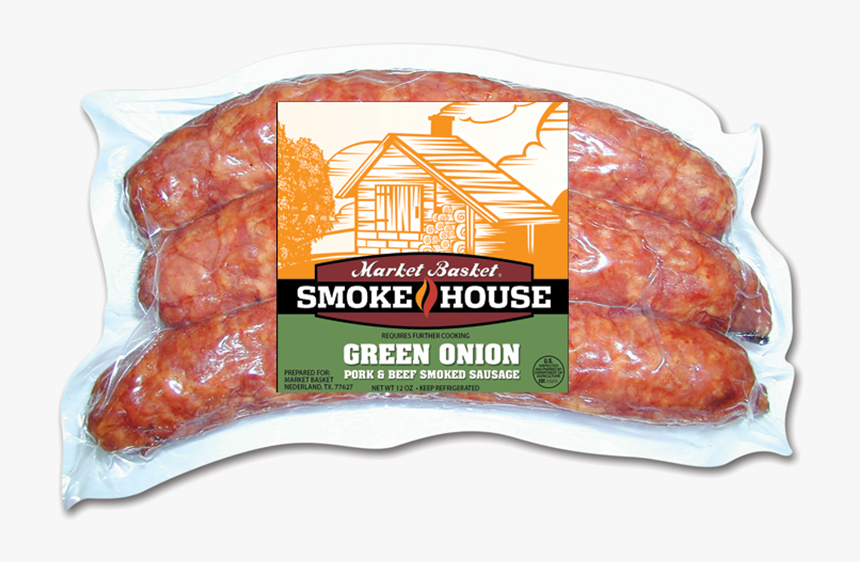 Green Onion Pork And Beef Smoked Sausage - Sausage Pork And Beef, HD Png Download