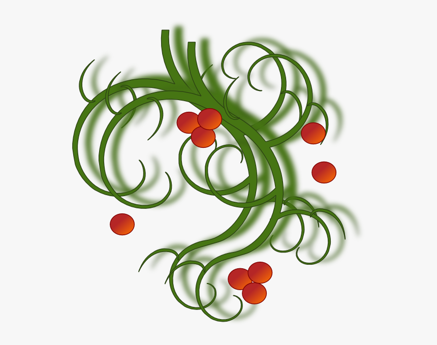 Christmas Swirls Clip Art - Christmas Swirls, HD Png Download