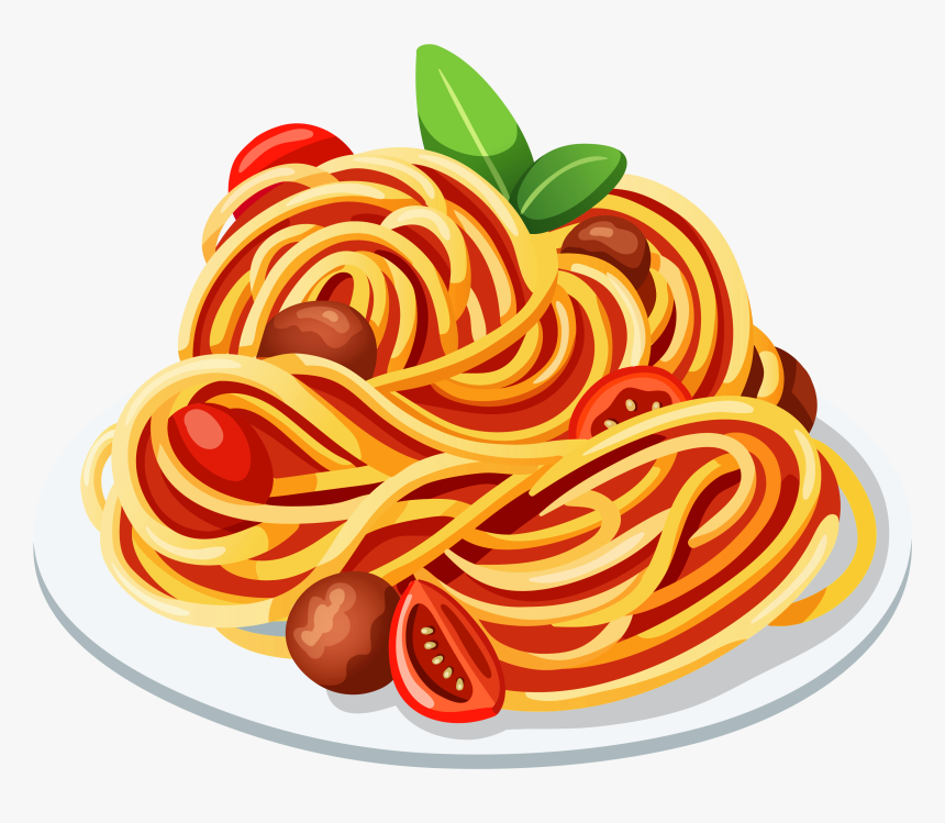 Plate Of Food Clipart Png - Transparent Background Clip Art Pasta, Png Download