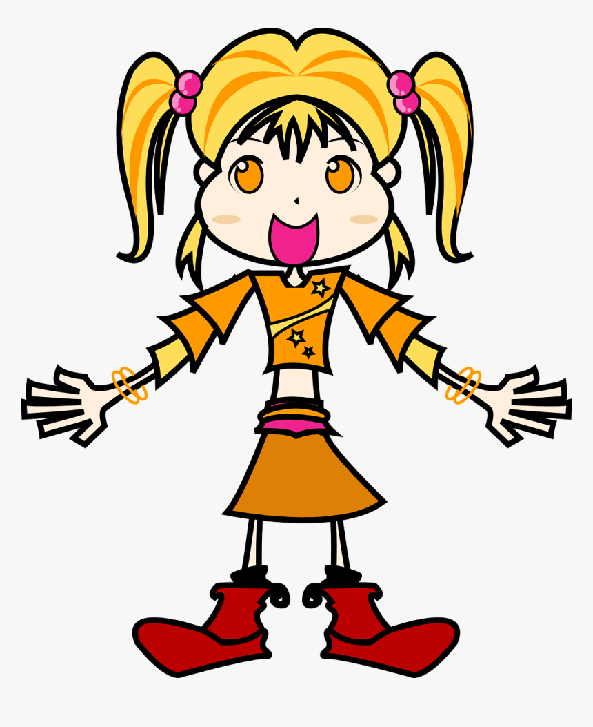Free Anime Eyes Free Yellow Girl - Klipart Holka Png, Transparent Png