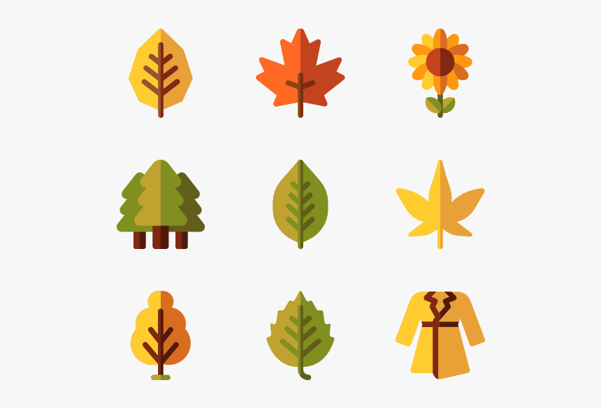 Autumn Web Design Elements Inspiration - Halloween Leaf Icon Transparent, HD Png Download