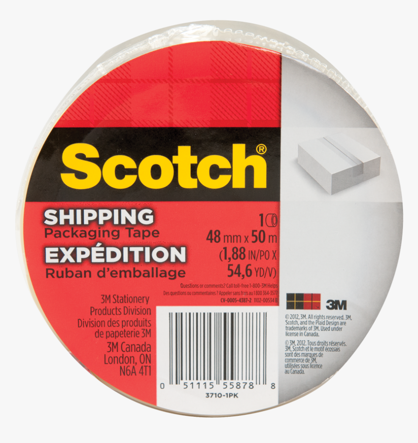 Scotch® 3710 Shipping Tape 48 Mm X 50 M Clear - Scotch, HD Png Download