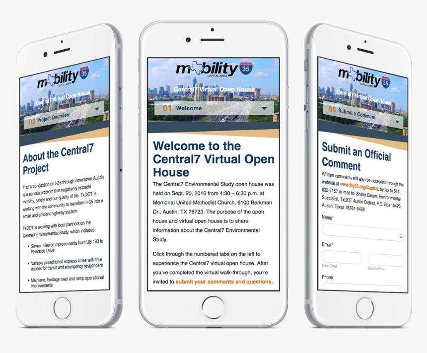 Mobile Views Of Txdot Virtual Open House - Iphone, HD Png Download