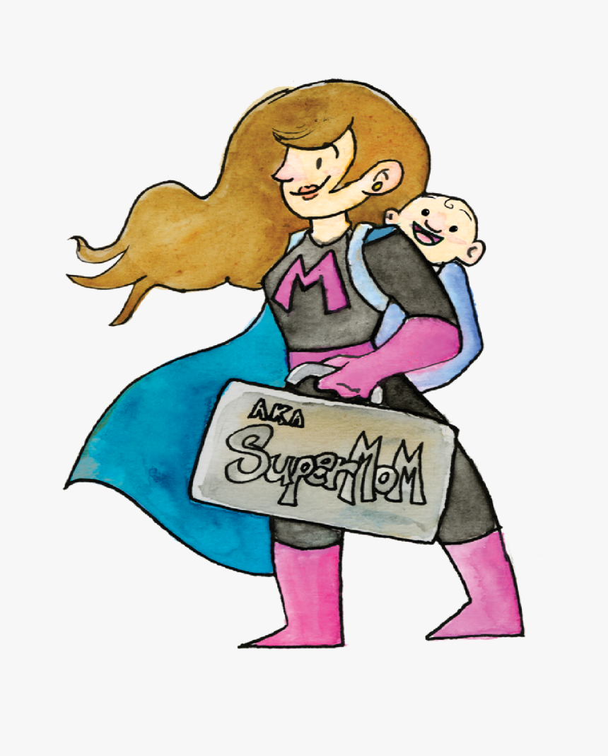 Super Mom Png, Transparent Png