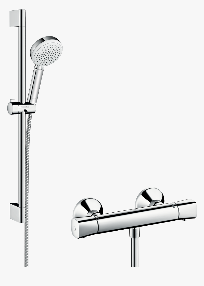Shower System For Exposed Installation Vario With Ecostat - Hansgrohe Crometta 27030400, HD Png Download