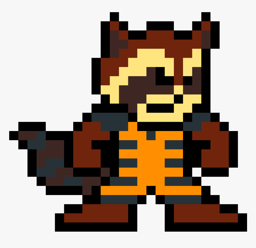Transparent Rocket Raccoon Png - Black Panther Pixel Art Easy, Png Download