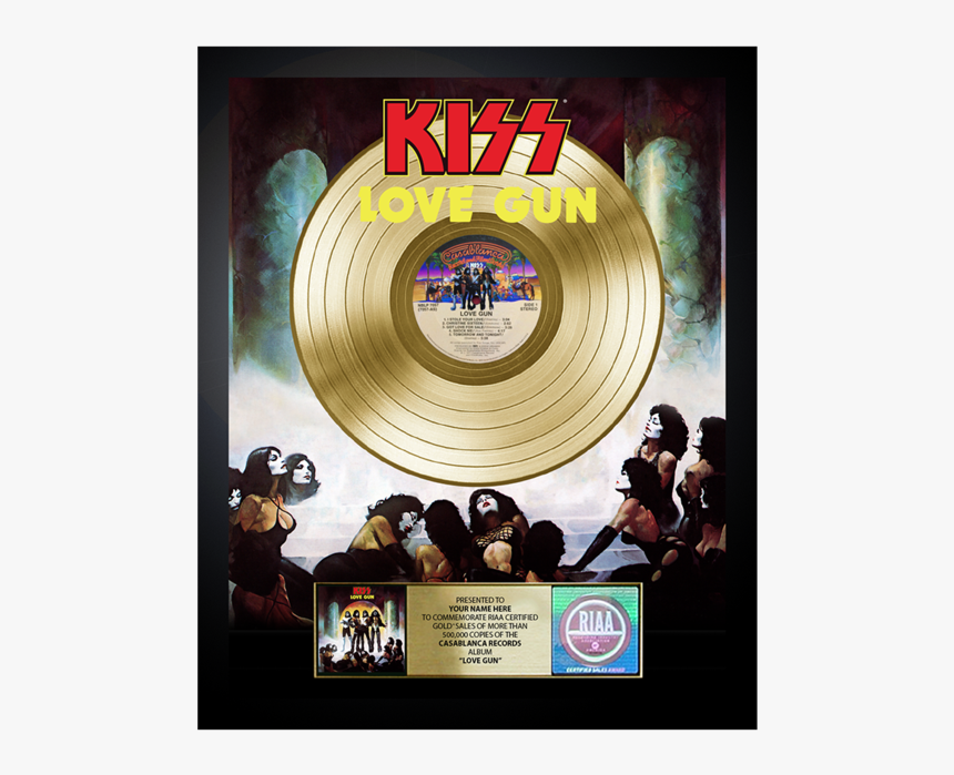 Personalized Love Gun Gold Record Award - Kiss Love Gun, HD Png Download