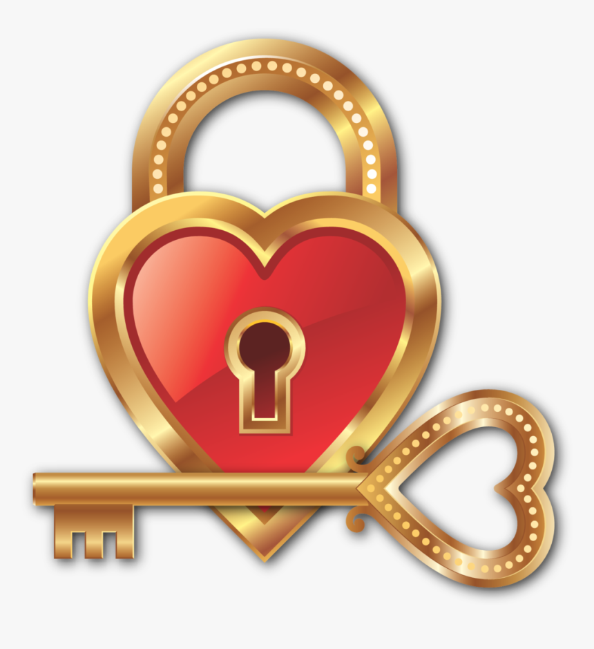 Download - Hearts Lock And Key, HD Png Download