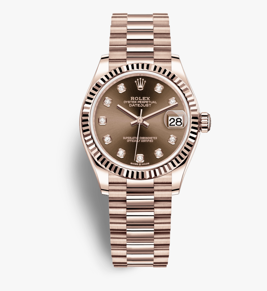 Rolex Datejust 31 31mm 18 Kt Everose Gold Chocolate - Rolex 278275, HD Png Download