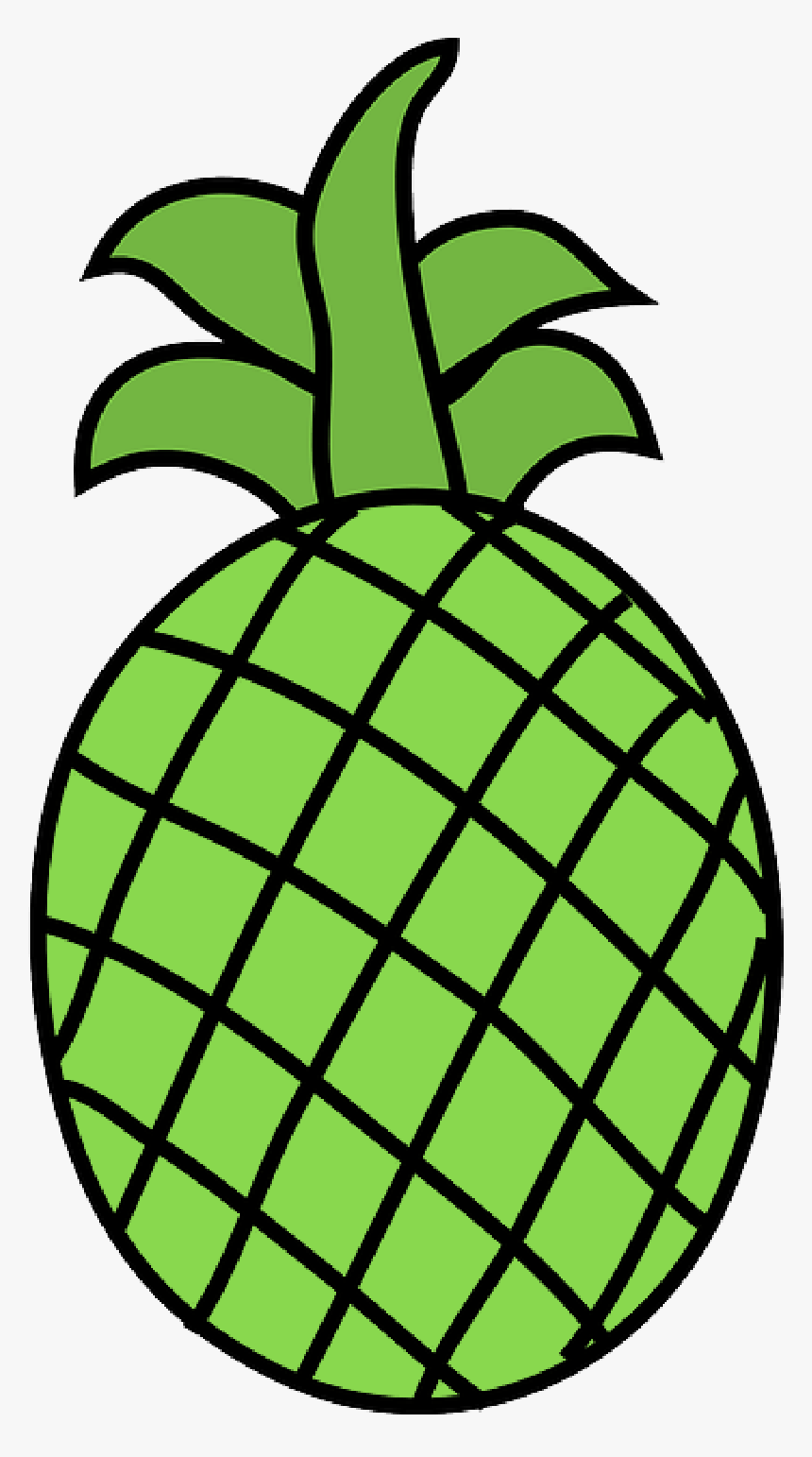 Transparent Pineapple Clipart Outline - Black And White Fruits Clipart, HD Png Download