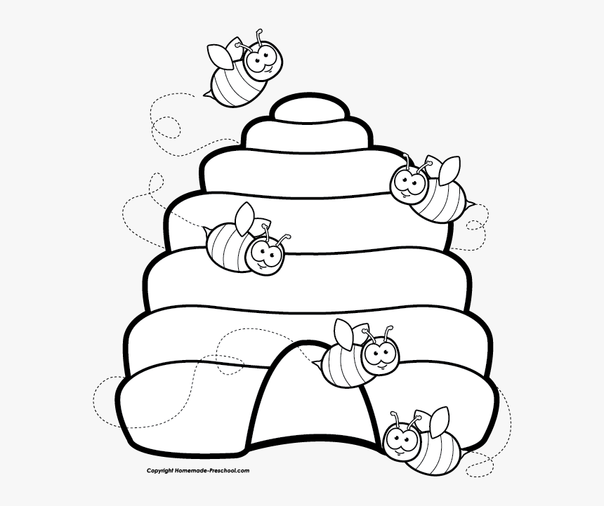 Hive Of Bees Clipart, HD Png Download