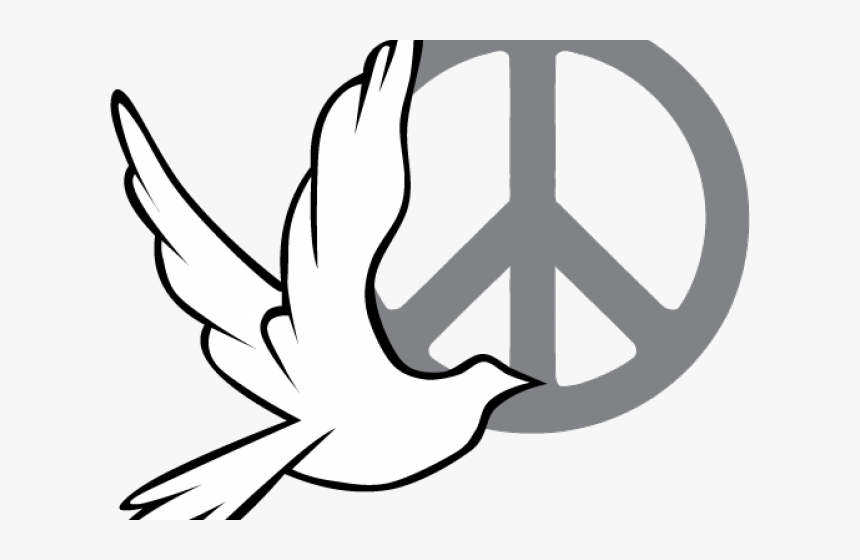 White Dove Clipart Freedom Symbol - Peace Sign With Dove, HD Png Download