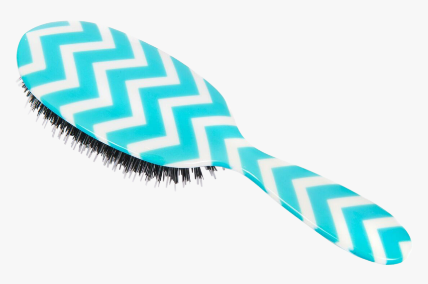 Rock & Ruddle Blue Chevron Hairbrush, HD Png Download