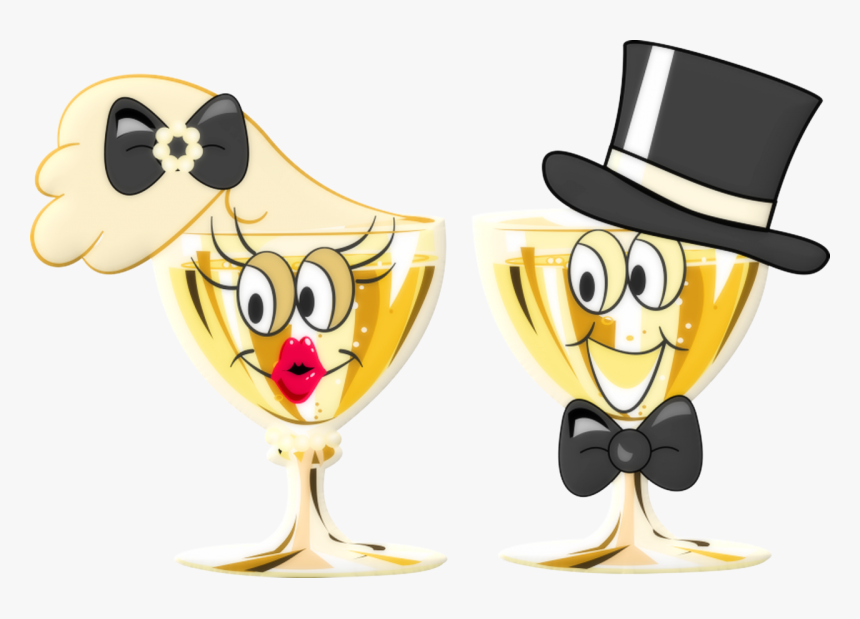 Clip Art Gentleman Transprent - Cartoon Champagne Glas Png, Transparent Png