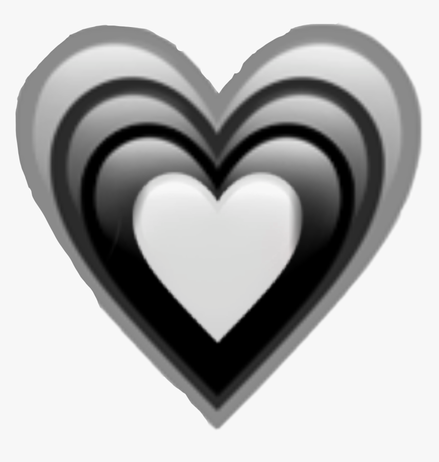 #freetoedit #black Heart #blackwhite #white Heart #black - Heart, HD Png Download
