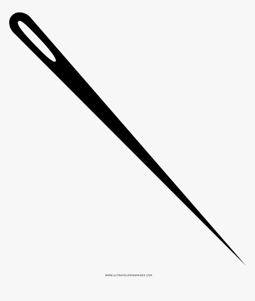 Sewing Needle Coloring Page Clipart , Png Download - Aguja De Coser Dibujo, Transparent Png