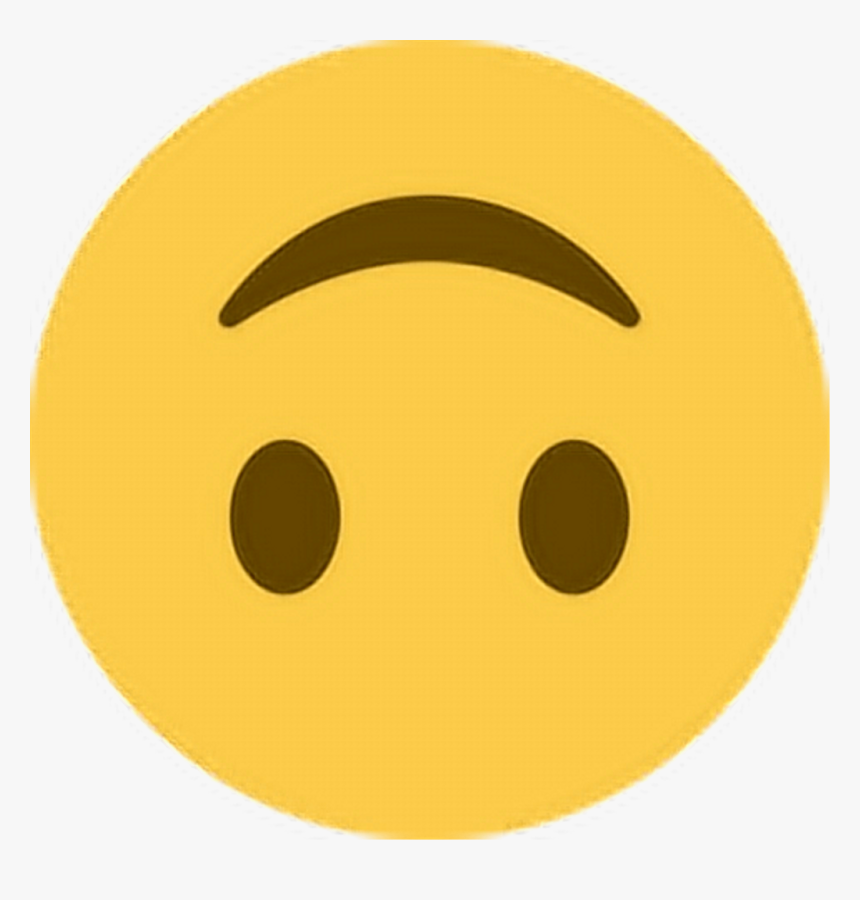 Upsidedown Smile Happy Emoji Emoticon Face Expression - Upside Down Emoji Twitter, HD Png Download