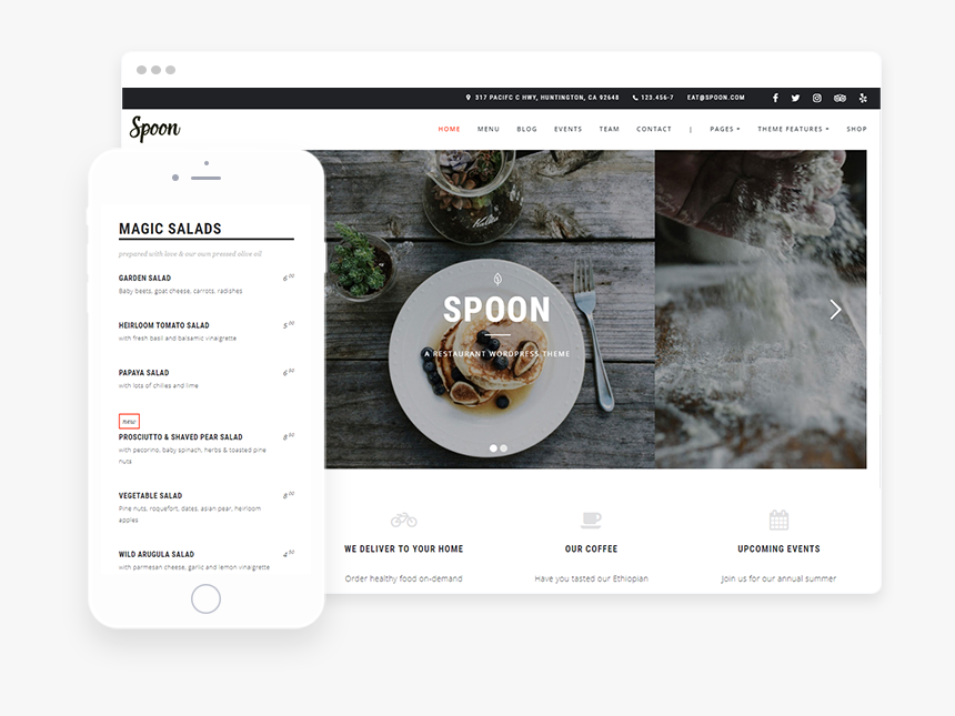 Wordpress Templates Catering, HD Png Download