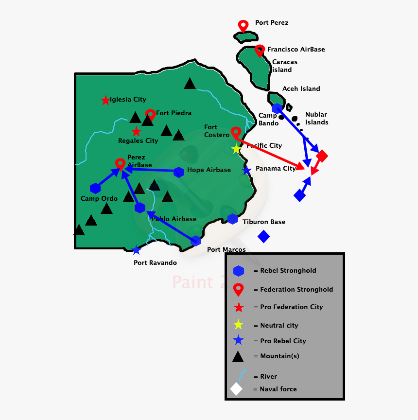 The 1st Rebel Fleet Is Destroyed And General Perez - Map, HD Png Download