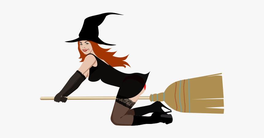 Witch On Broom 1 By Rones - Witchcraft, HD Png Download