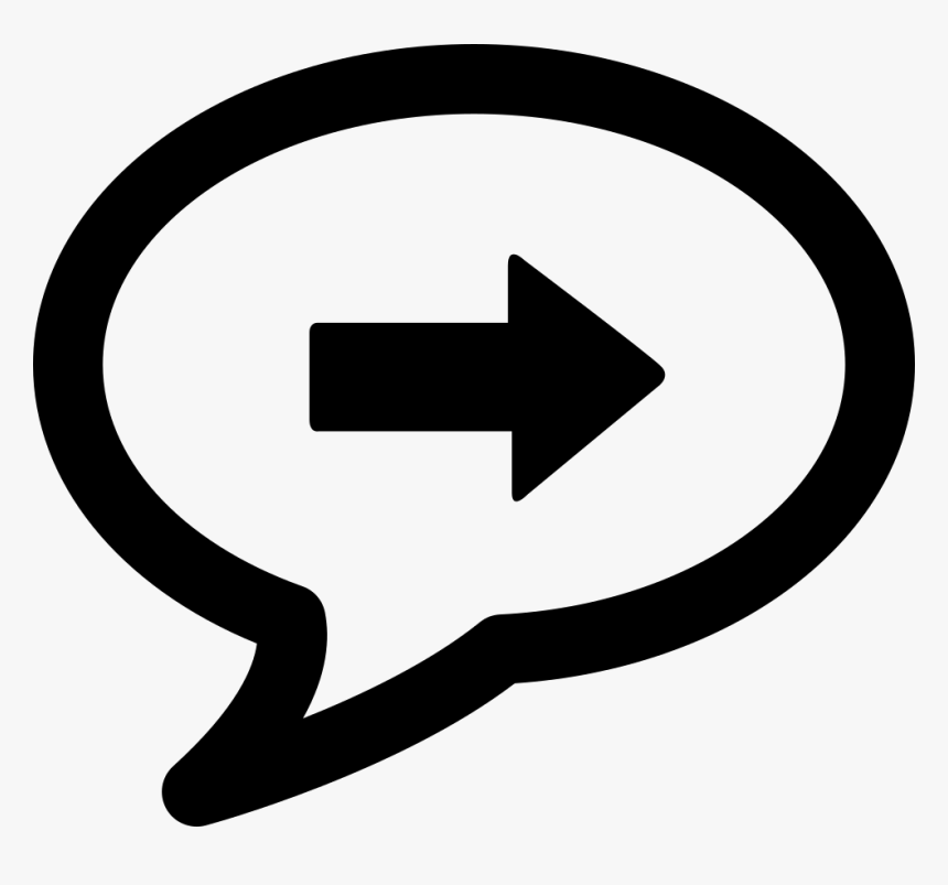 Speech Bubble With Right Arrow - Localization Icon Png White, Transparent Png