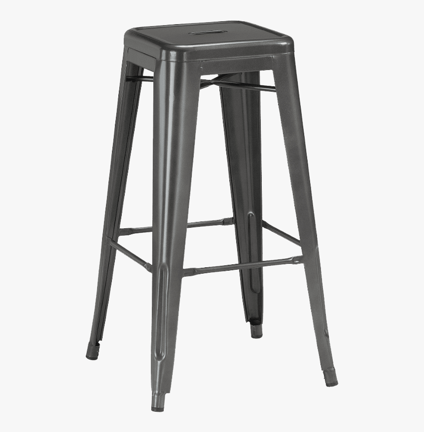 Galvanized Metal Bar Stool, HD Png Download