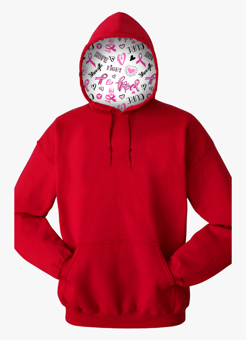 Cancer Care Pullover Red Extra Small Solid - Hoodie, HD Png Download