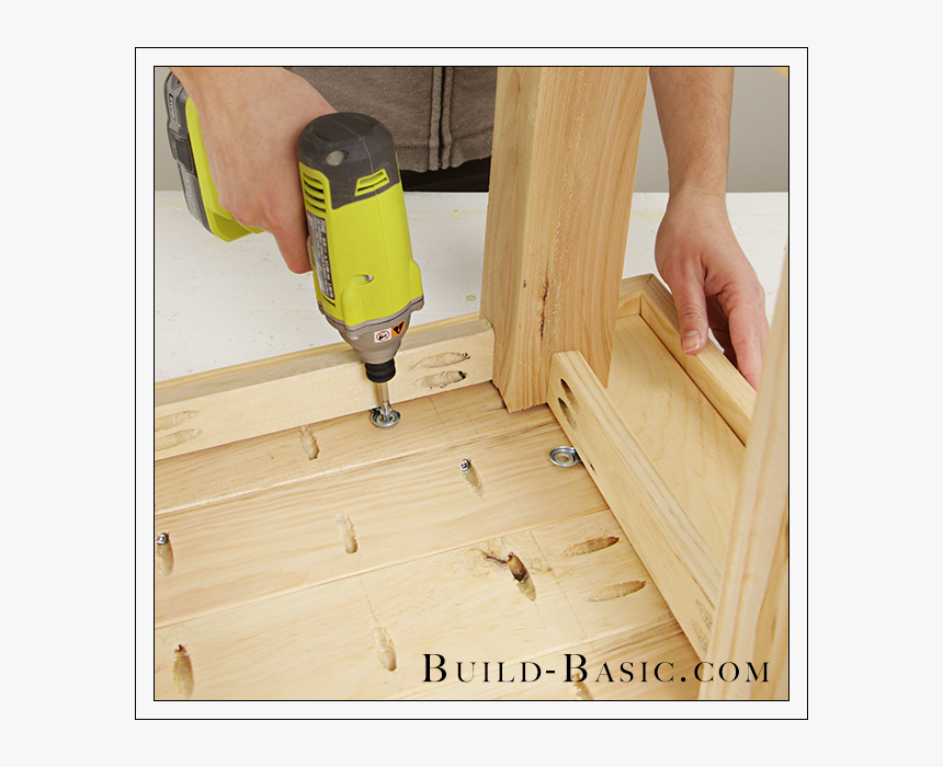 Diy Side Table By Build Basic - Secure Table Top To Base, HD Png Download