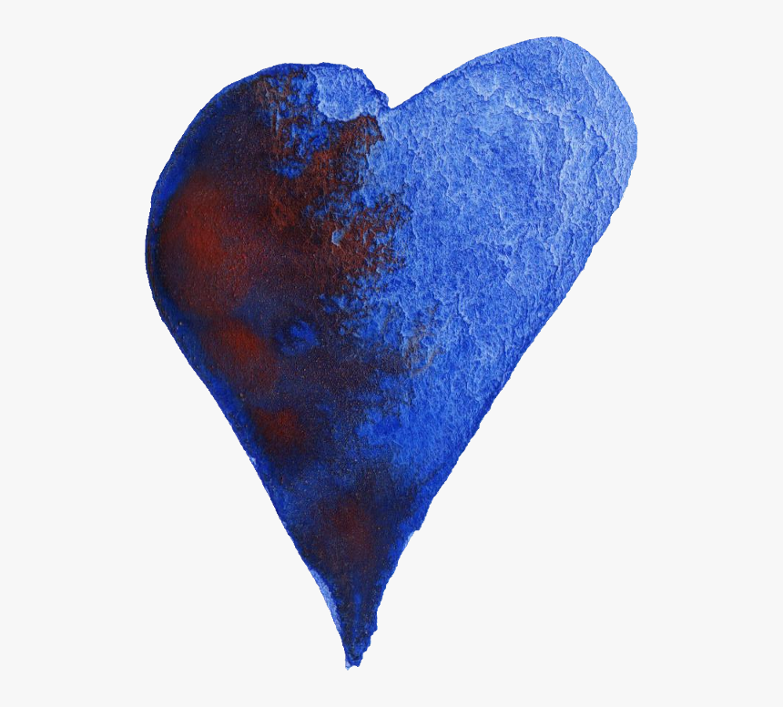 20 Watercolor Heart Vol 2 Onlygfx - Heart Watercolor Transparent Blue, HD Png Download