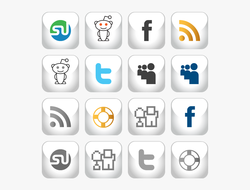 Social Media Icons Png, Transparent Png