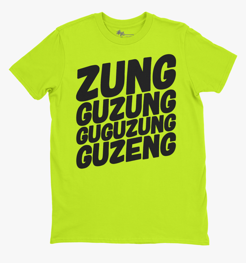 Zungguzung V1 Black On Neon Yellow - Active Shirt, HD Png Download