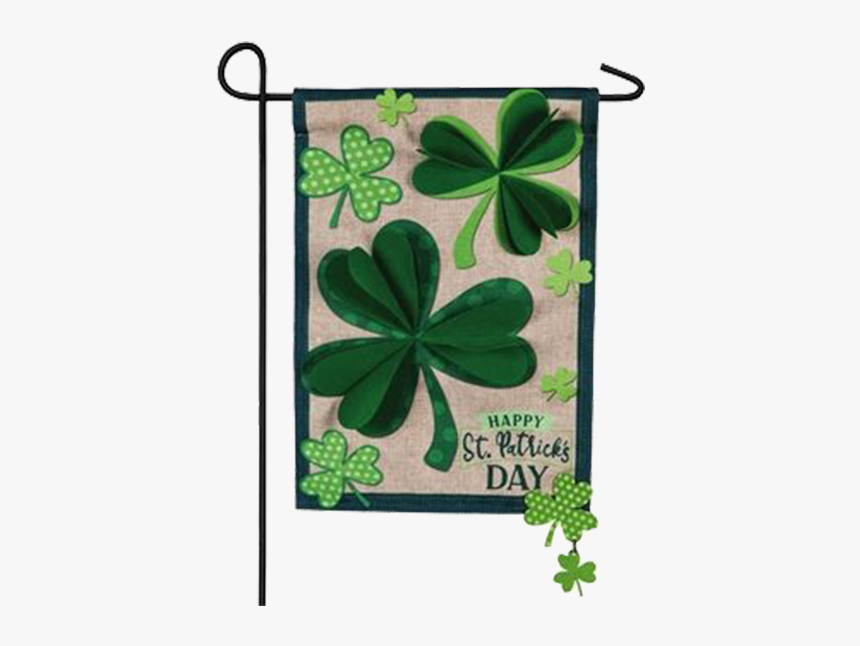 Four Leaf Clover Garden Flag - Shamrock, HD Png Download