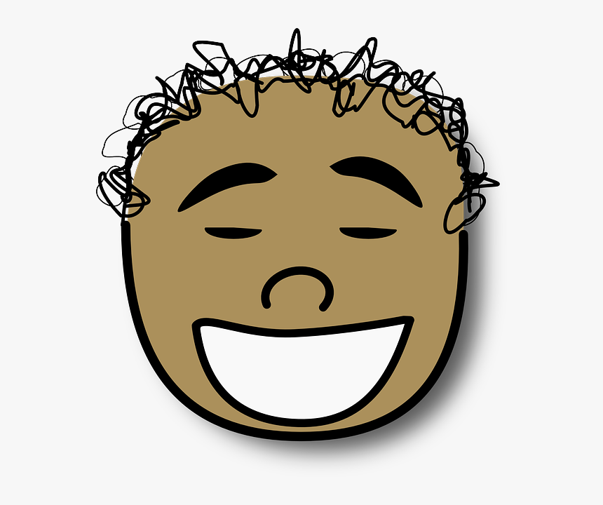 Avatar, Curly, Face, Happy, Head, Laughing - Outline Buddha Face Kid Vector, HD Png Download