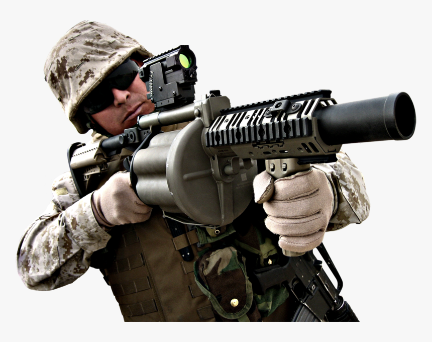 Soldier With Grenade Launcher, HD Png Download