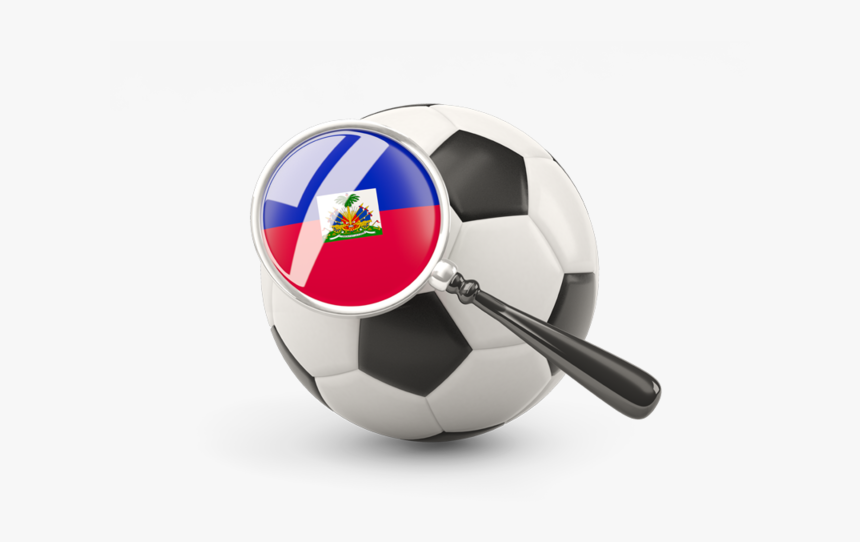Football With Magnified Flag - South Korea Soccer Ball Png, Transparent Png