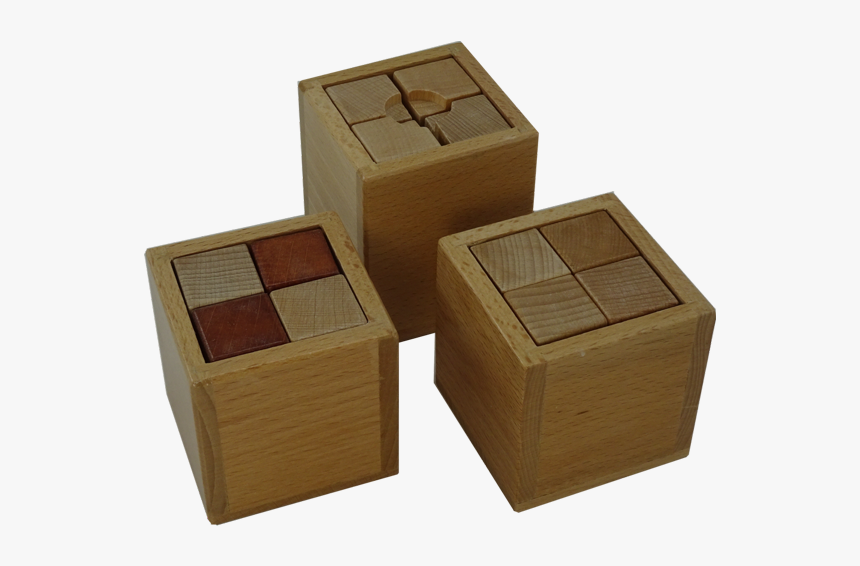 Set Of 3 Different Multiple Move Interlocking Puzzles - Plywood, HD Png Download