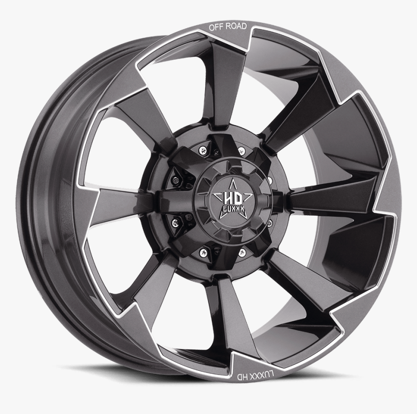 Luxxx Off-road Lhd16 Lava Grey / Milled Laser Cut - Rim, HD Png Download