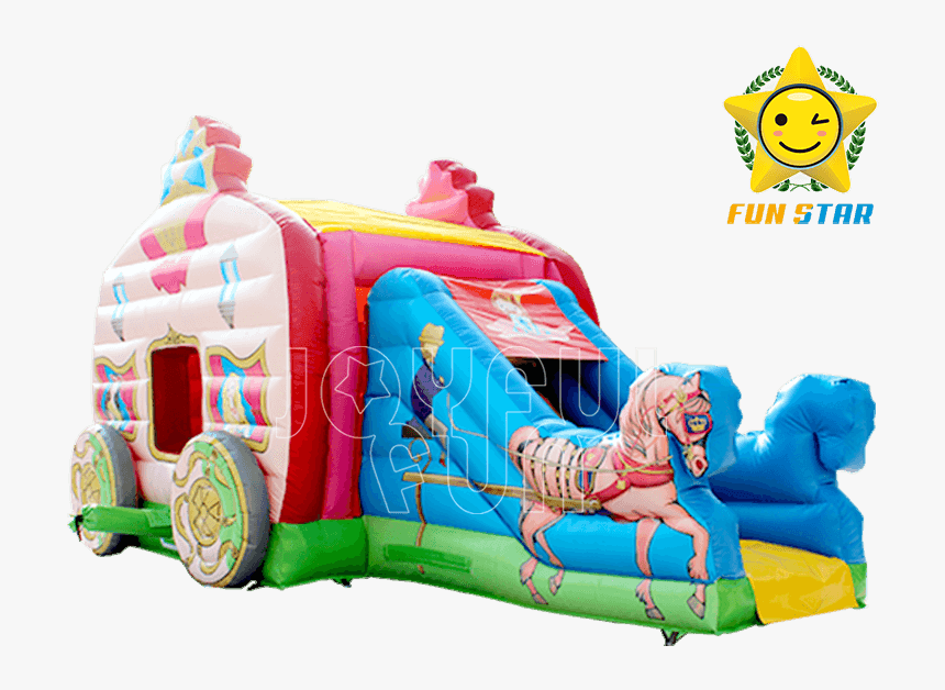 2018 Fantastic Pink Princess Carriage Inflatable Bouncer - Inflatable, HD Png Download