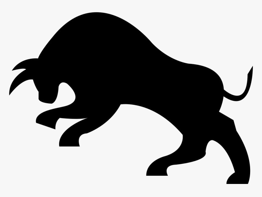 Bull Side View Black Animal Shape - Animal Shape Png, Transparent Png